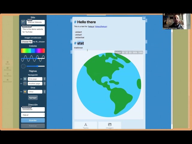 Hoja Demo for the Internet - Open source no-code website building platform