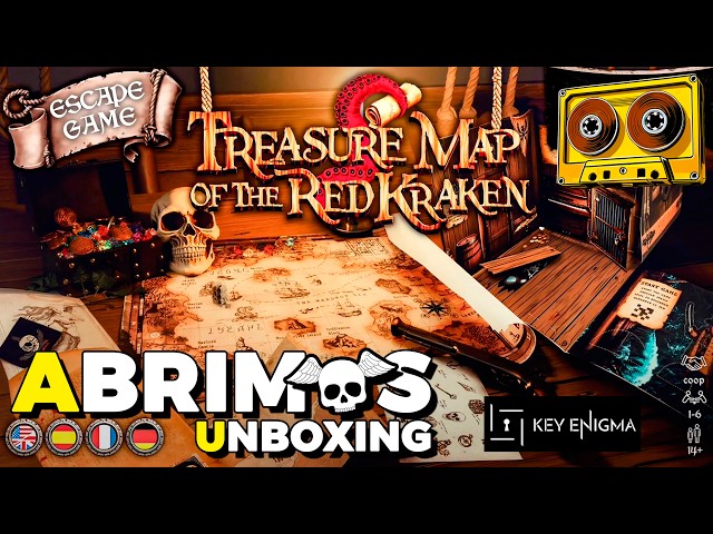 🪎 Unboxing THE TREASURE MAP OF THE RED KRAKEN (Key Enigma) — Escape Map? | Rewind Masters