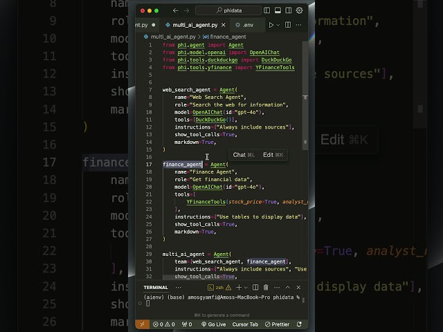 How To Build a Multi-Agent AI in Python: OpenAI + Phidata #python #openai #ai #llm #agent