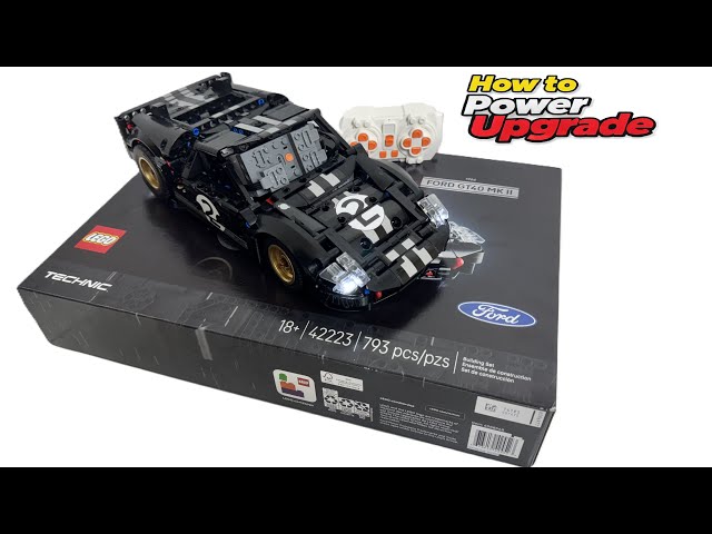 How to Motorize LEGO Technic 42223 1966 Ford GT40 MKII Race Car (1:18) | MOC | Full RC MOD (4K)