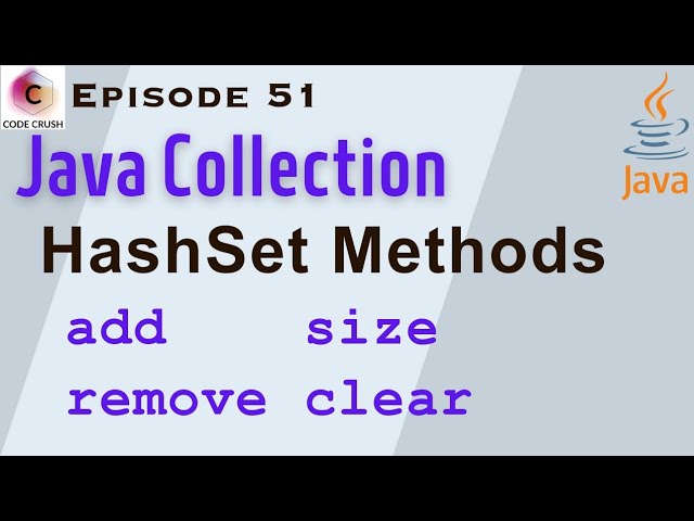 Hashset Method In Java | HashSet Size | HashSet Add | Remove | Clear