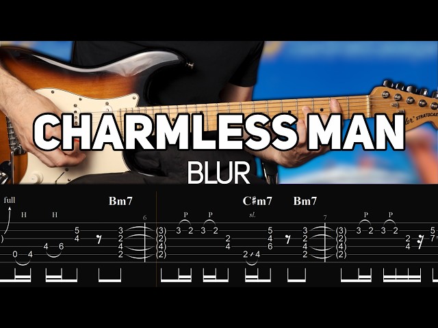 Blur - Charmless Man (Guitar lesson with TAB)