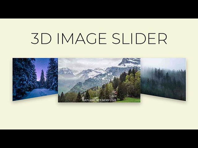 3D Image Gallery using HTML CSS JS