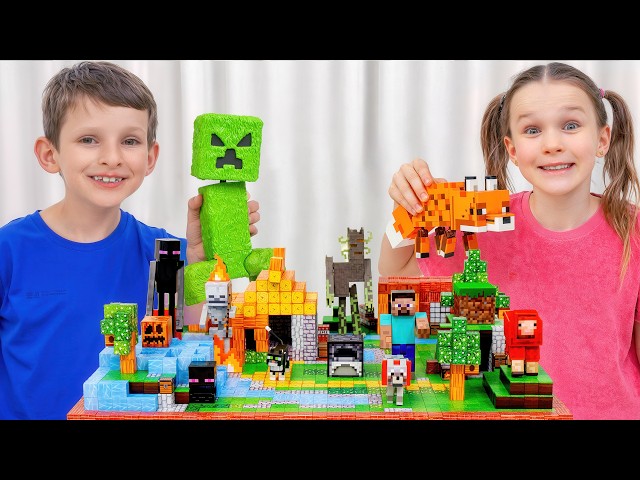 ¿Podrán Stephi y Alex encontrar todos los mobs de Minecraft escondidos en la casa? ⛏️🔍