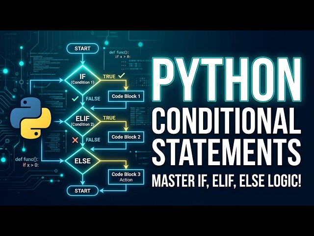 31 🐍 Python Conditional Statements Explained | if, if-else & if-elif-else