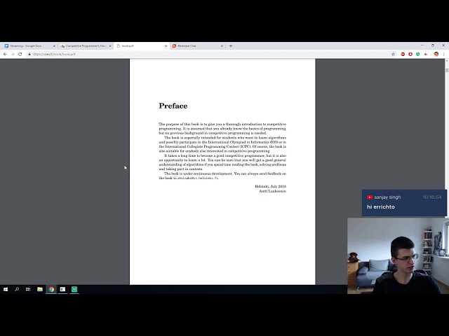 Boring Programming Stream #5 - algo research, Competitive Programmer's Handbook (reupload)