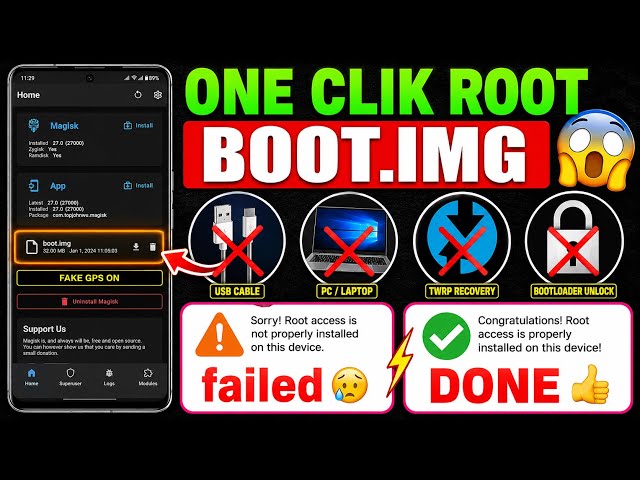 Magisk Root Android 8 9 10 11 12 13 14 | One Click Boot.img Root 😲 (No PC / No TWRP) Mtkeasysu 🔥
