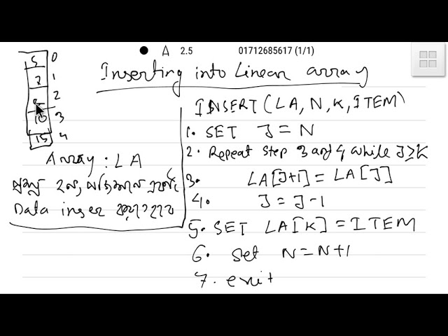 inserting into linear array