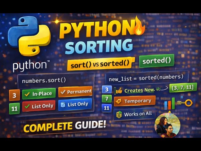 Master Python Sorting in 10 Minutes 🚀 sort(), sorted(), reverse & key