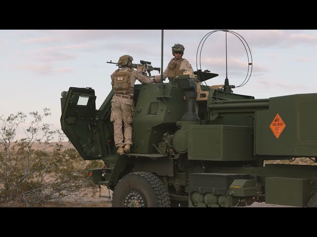 U.S. Marines with 1st Battalion, 11th Marine Regiment Launch Rockets