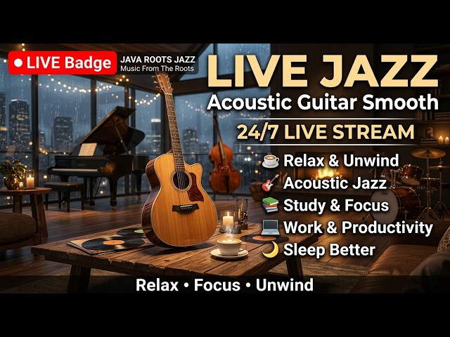 🎼 Smooth Jazz Playlist | Cozy Coffee Shop Ambience | Live