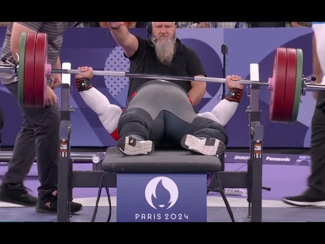 1cm ROM Bench Press - Paris 2024 Paralympic Games