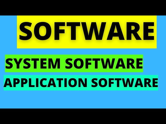 Introduction to software and types of software