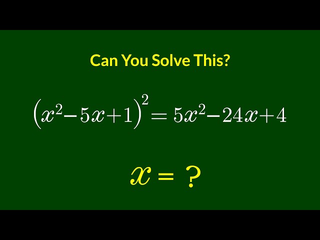A Nice Algebra Problem | Math Olympiad  x = ?
