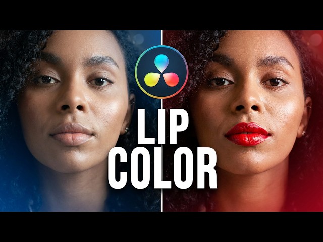 How to Change Lip Color in DaVinci Resolve (Free Version) | Mask & Color Grading