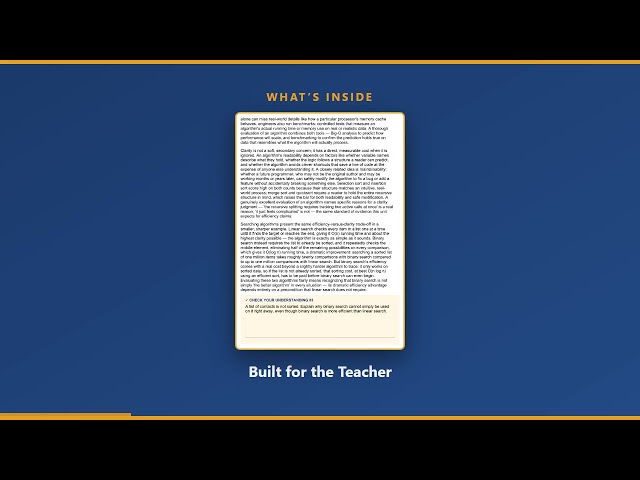 Grades 11-12 (Level 2) Computer Science: Evaluating Algorithms: Efficiency & Clarity — L2.AP.A.04 |