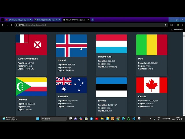 Create a Country Data Fetcher with HTML, CSS, and JavaScript |  #webdevelopmenttutorial