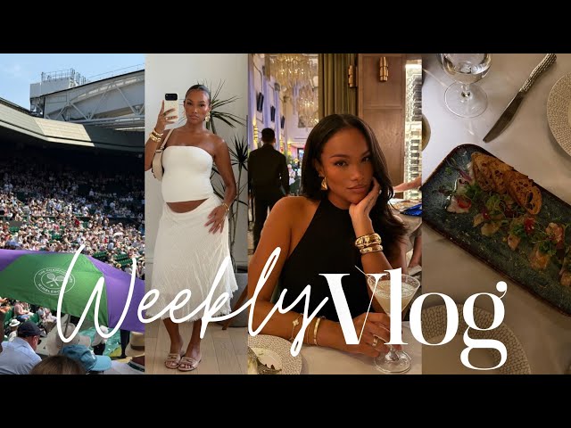 weekly vlog | the girls are outside + wimbeldon semi finals + new hair & more! Allyiahsface vlog