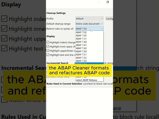 ABAP Cleaner - ABAP Code Formatting, Refactoring, Logic Adaptation  #abap #eclipse #cleaner
