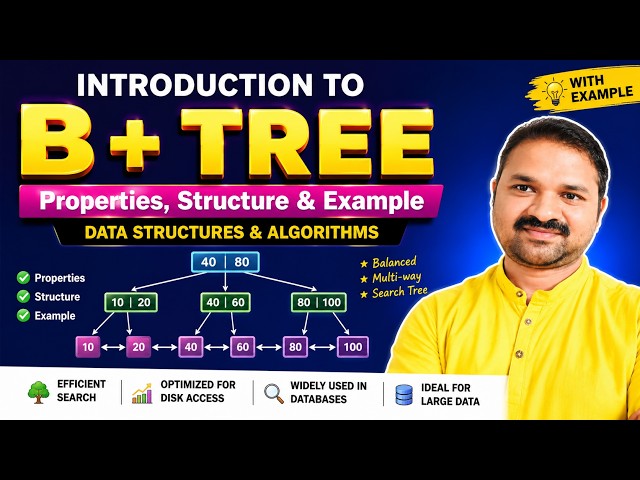 Introduction to B+Tree | Properties, Structure & Example | Data Structures & Algorithms