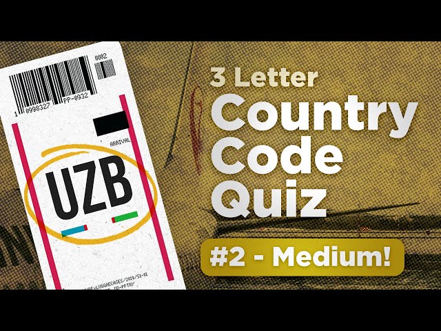Country Code Quiz #2 -  Medium! (3 Letter)