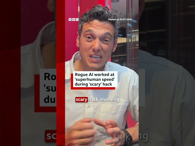 Rogue AI worked at 'superhuman speed' during 'scary' hack. #AI #BBCNews