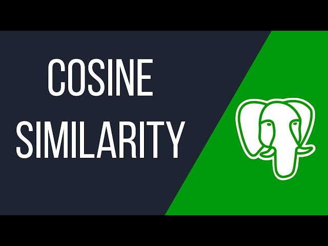 How cosine similarity works in pgvector