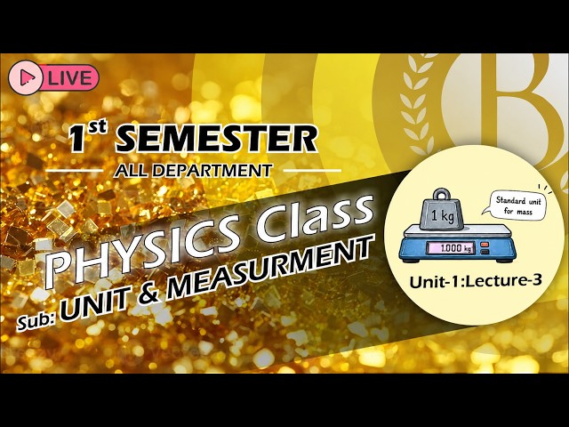 Copy of 1st Year || Polytechnic || PHYSICS: Unit & Measurement Unit-1 (Lecture-3)