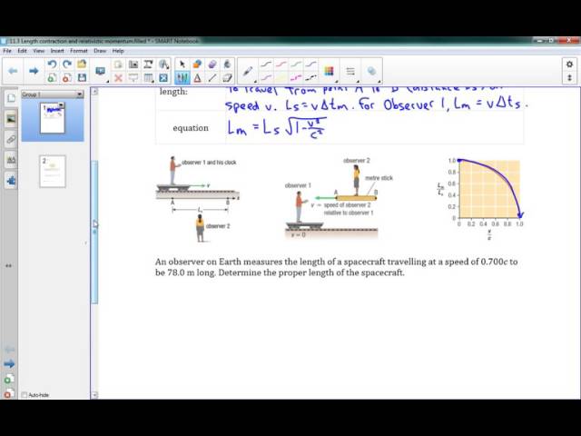 SPH4U 11.3 Length contraction and relativistic momentum