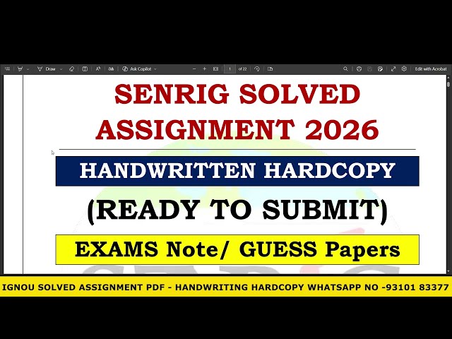 FREE MJM-003 Solved Assignment 2026 | Recording & Editing PDF | IGNOU
