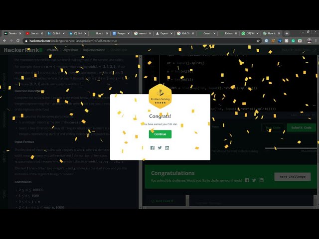 Day 17| 2nd Stream |Road to 5 Star Gold badge | Hacker Rank Problem Solving