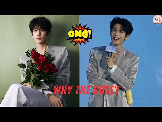 Zhang Linghe Red Roses Steal Attention From His Silver Suit