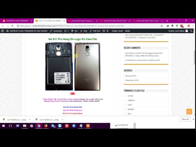 itel S11 Pro Flash File Mt6580 8.1.0 Oreo (V040) Last Version Care File