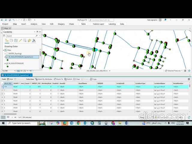 Spatial Join in a Water Network using ArcGIS Pro