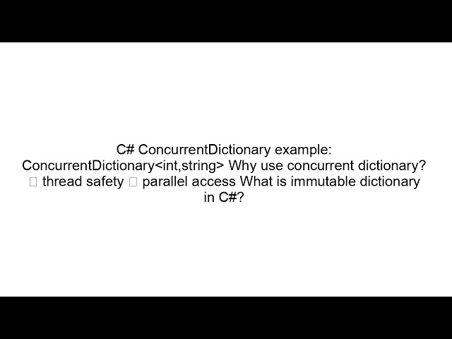 Dictionary Interview Questions and Answers (Beginner to Advanced)
