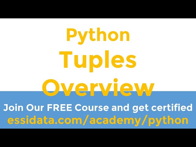 Tuples and operations with Python Tutorial