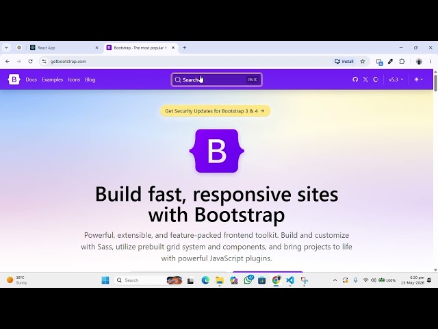 #48 - Bootstrap Setup & Props Concept Explained | React Js Tutorial 2026