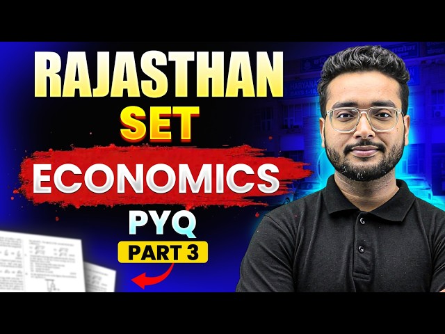 UGC NET Economics Classes | Rajasthan SET Economics PYQ Part 3 | rajasthan set exam 2026