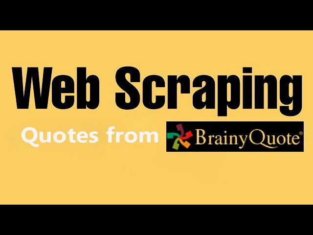 Web Scraping with python - Quotes Web Scraper