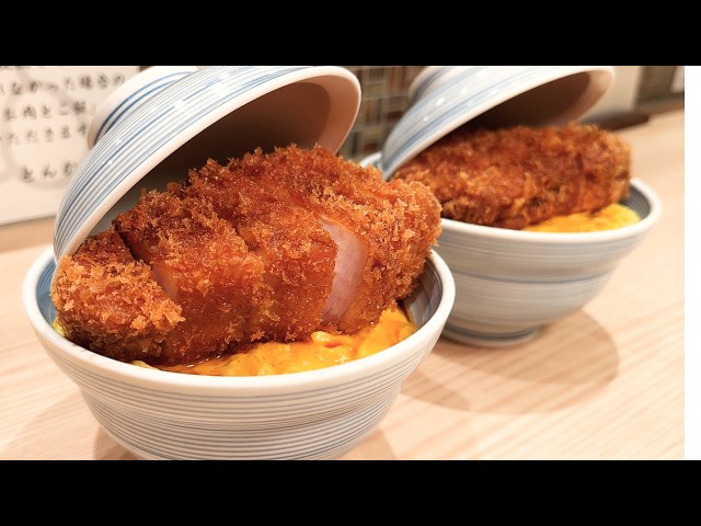Videos populares de comida japonesa en 2023 | "El tazón de cerdo empanizado más grande de Japón"