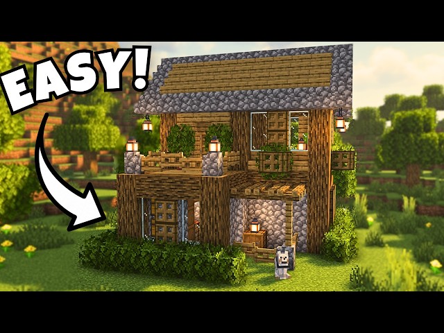 Minecraft: How to build a Compact Starter House in 4 Minutes! 🏡 | Tutorial ⛏️