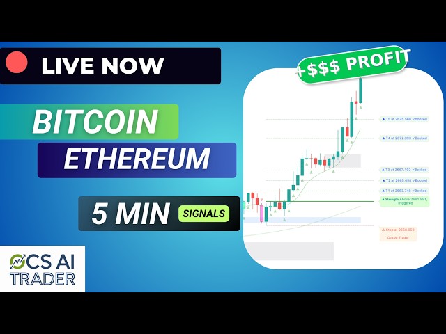 🔴 Bitcoin Live Trading | Ethereum Live Signals | BTC ETH 5 Minute Scalping - OCS AI Trader