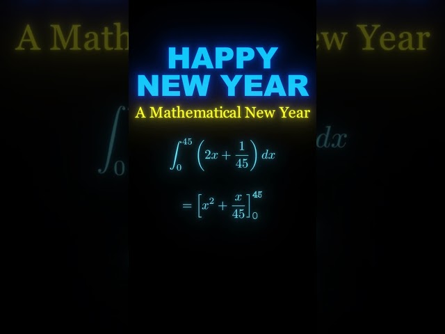 ✨A MATHEMATICAL NEW YEAR🎉  Integral Magic = 2026 🚀 #MathShorts📌 #shortsfeed #shorts #viral