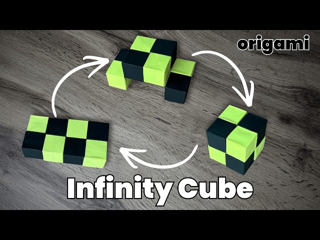 Tutorial paso a paso para hacer un cubo infinito de origami | Juguete antiestrés de origami hecho...
