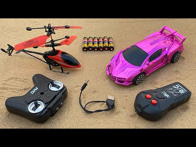 3D Light RadioControl Car with RemoteControl RC Helicopter and A380 Airbus Unboxing& Testing,Review😍