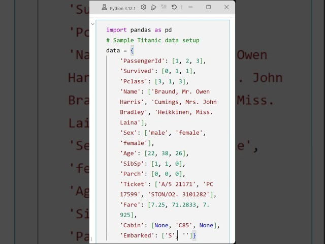02 Loading and Previewing the Titanic Dataset with Pandas