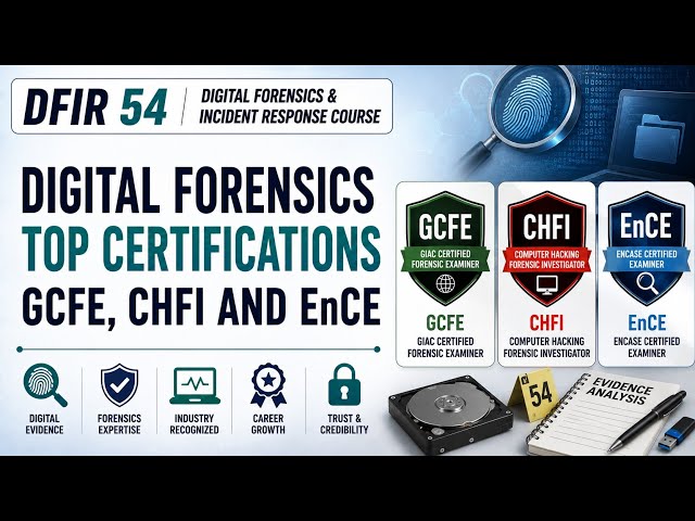 DFIR 54 | Digital Forensics Top Certifications: GCFE, CHFI and EnCE | Uplatz