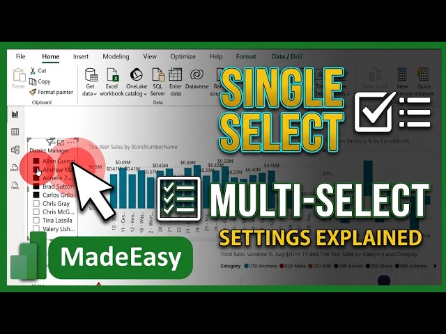 Power BI Slicer Selection Settings Single vs Multi-Select Explained!