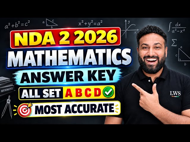 UPSC NDA Maths Answer Key 💯 NDA 2 2026 Maths Most Accurate Answer Key | Learn With Sumit