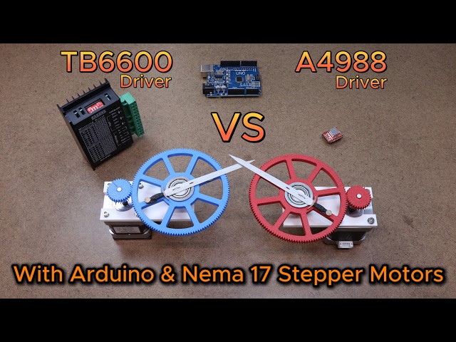 TB6600 vs A4988 Stepper Drivers Compared Using Nema 17 Stepper Motors and An Arduino